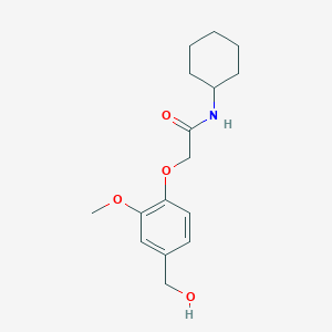 molecular formula C16H23NO4 B501192 N-cyclohexyl-2-[4-(hydroxymethyl)-2-methoxyphenoxy]acetamide 
