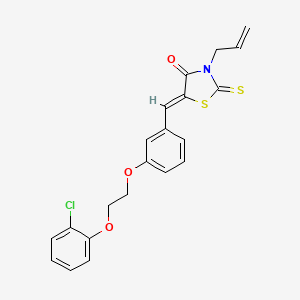 (5Z)-5-[[3-[2-(2-chlorophenoxy)ethoxy]phenyl]methylidene]-3-prop-2-enyl-2-sulfanylidene-1,3-thiazolidin-4-one