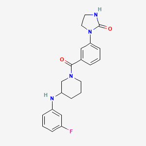 1-[3-({3-[(3-fluorophenyl)amino]-1-piperidinyl}carbonyl)phenyl]-2-imidazolidinone