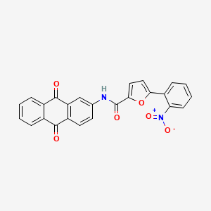 molecular formula C25H14N2O6 B5011952 N-(9,10-dioxo-9,10-dihydro-2-anthracenyl)-5-(2-nitrophenyl)-2-furamide 