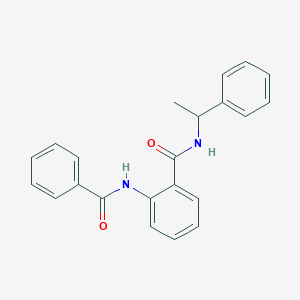 molecular formula C22H20N2O2 B501196 2-(benzoylamino)-N-(1-phenylethyl)benzamide 