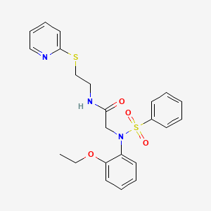 N~2~-(2-ethoxyphenyl)-N~2~-(phenylsulfonyl)-N~1~-[2-(2-pyridinylthio)ethyl]glycinamide