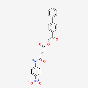 molecular formula C24H20N2O6 B5011973 2-(4-biphenylyl)-2-oxoethyl 4-[(4-nitrophenyl)amino]-4-oxobutanoate 