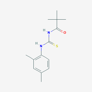molecular formula C14H20N2OS B501198 N-[(2,4-dimethylphenyl)carbamothioyl]-2,2-dimethylpropanamide 