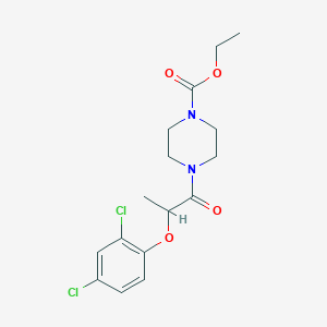 molecular formula C16H20Cl2N2O4 B501199 Ethyl 4-[2-(2,4-dichlorophenoxy)propanoyl]-1-piperazinecarboxylate 