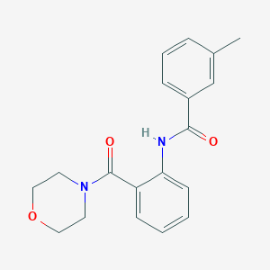 molecular formula C19H20N2O3 B501200 3-methyl-N-[2-(4-morpholinylcarbonyl)phenyl]benzamide CAS No. 832108-95-9