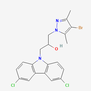 molecular formula C20H18BrCl2N3O B5012005 1-(4-bromo-3,5-dimethyl-1H-pyrazol-1-yl)-3-(3,6-dichloro-9H-carbazol-9-yl)-2-propanol 