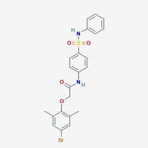 molecular formula C22H21BrN2O4S B501202 2-(4-bromo-2,6-dimethylphenoxy)-N-[4-(phenylsulfamoyl)phenyl]acetamide 