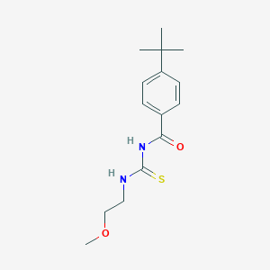 molecular formula C15H22N2O2S B501204 4-tert-butyl-N-{[(2-methoxyethyl)amino]carbonothioyl}benzamide 