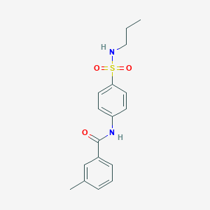 molecular formula C17H20N2O3S B501207 3-methyl-N-[4-(propylsulfamoyl)phenyl]benzamide 