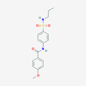 molecular formula C17H20N2O4S B501208 4-methoxy-N-[4-(propylsulfamoyl)phenyl]benzamide 