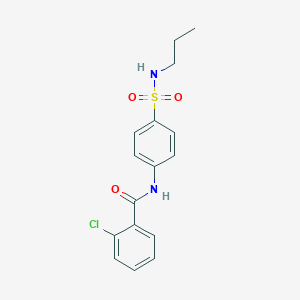 2-chloro-N-[4-(propylsulfamoyl)phenyl]benzamide
