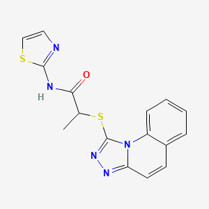 N-1,3-thiazol-2-yl-2-([1,2,4]triazolo[4,3-a]quinolin-1-ylthio)propanamide