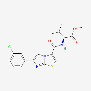 methyl N-{[6-(3-chlorophenyl)imidazo[2,1-b][1,3]thiazol-3-yl]carbonyl}-L-valinate