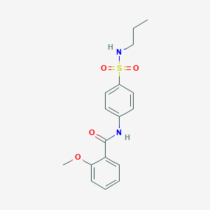 molecular formula C17H20N2O4S B501213 2-methoxy-N-[4-(propylsulfamoyl)phenyl]benzamide 