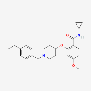 N-cyclopropyl-2-{[1-(4-ethylbenzyl)-4-piperidinyl]oxy}-4-methoxybenzamide