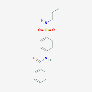 molecular formula C16H18N2O3S B501214 N-[4-(propylsulfamoyl)phenyl]benzamide 