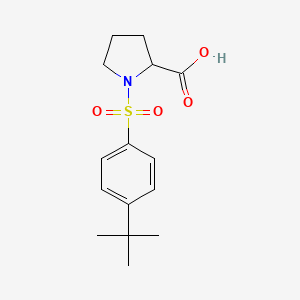 molecular formula C15H21NO4S B5012162 ((4-(Tert-butyl)phenyl)sulfonyl)proline 