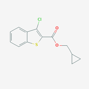 molecular formula C13H11ClO2S B501218 Cyclopropylmethyl 3-chloro-1-benzothiophene-2-carboxylate 
