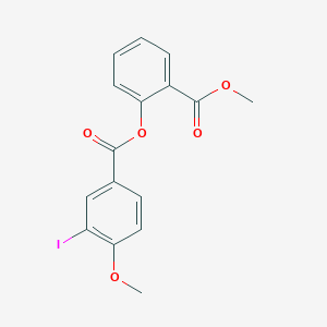molecular formula C16H13IO5 B501219 2-(Methoxycarbonyl)phenyl 3-iodo-4-methoxybenzoate 