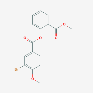 molecular formula C16H13BrO5 B501220 2-(Methoxycarbonyl)phenyl 3-bromo-4-methoxybenzoate 