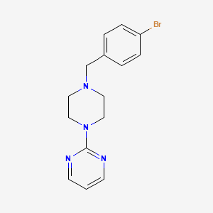 molecular formula C15H17BrN4 B5012221 2-[4-[(4-Bromophenyl)methyl]piperazin-1-yl]pyrimidine 