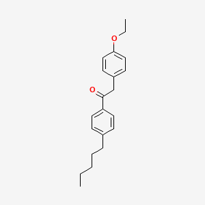 molecular formula C21H26O2 B5012246 2-(4-ethoxyphenyl)-1-(4-pentylphenyl)ethanone 