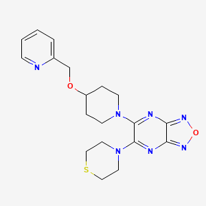 molecular formula C19H23N7O2S B5012272 5-[4-(2-pyridinylmethoxy)-1-piperidinyl]-6-(4-thiomorpholinyl)[1,2,5]oxadiazolo[3,4-b]pyrazine 