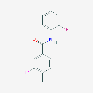 molecular formula C14H11FINO B501229 N-(2-fluorophenyl)-3-iodo-4-methylbenzamide 