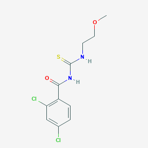 molecular formula C11H12Cl2N2O2S B501231 2,4-dichloro-N-[(2-methoxyethyl)carbamothioyl]benzamide 