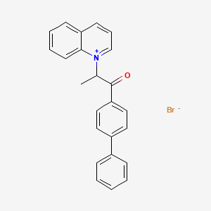 1-(4-Phenylphenyl)-2-quinolin-1-ium-1-ylpropan-1-one;bromide