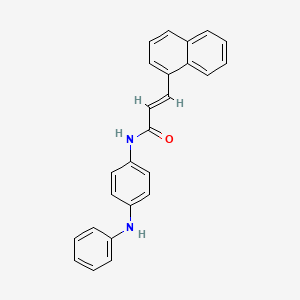 molecular formula C25H20N2O B5012330 N-(4-anilinophenyl)-3-(1-naphthyl)acrylamide 