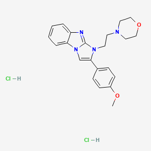 molecular formula C22H26Cl2N4O2 B5012335 2-(4-methoxyphenyl)-1-[2-(4-morpholinyl)ethyl]-1H-imidazo[1,2-a]benzimidazole dihydrochloride 