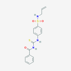 molecular formula C17H17N3O3S2 B501236 N-allyl-4-{[(benzoylamino)carbothioyl]amino}benzenesulfonamide 