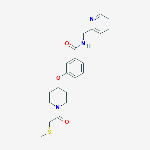 3-({1-[(methylthio)acetyl]-4-piperidinyl}oxy)-N-(2-pyridinylmethyl)benzamide