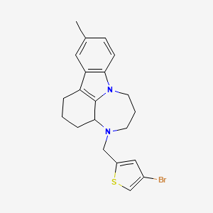 molecular formula C21H23BrN2S B5012378 4-[(4-bromo-2-thienyl)methyl]-11-methyl-1,2,3,3a,4,5,6,7-octahydro[1,4]diazepino[3,2,1-jk]carbazole 