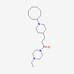 molecular formula C22H41N3O B5012398 1-[3-(1-cyclooctyl-4-piperidinyl)propanoyl]-4-ethylpiperazine 