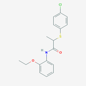 2-[(4-chlorophenyl)thio]-N-(2-ethoxyphenyl)propanamide