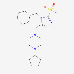 1-{[1-(cyclohexylmethyl)-2-(methylsulfonyl)-1H-imidazol-5-yl]methyl}-4-cyclopentylpiperazine