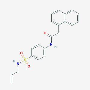molecular formula C21H20N2O3S B501242 N-{4-[(allylamino)sulfonyl]phenyl}-2-(1-naphthyl)acetamide 