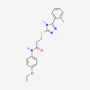 N-(4-ethoxyphenyl)-3-{[4-methyl-5-(2-methylphenyl)-4H-1,2,4-triazol-3-yl]thio}propanamide