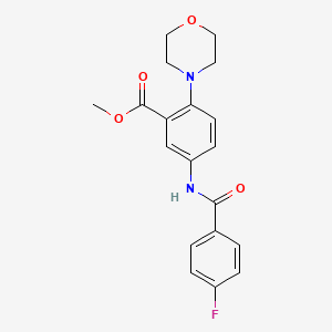 methyl 5-[(4-fluorobenzoyl)amino]-2-(4-morpholinyl)benzoate