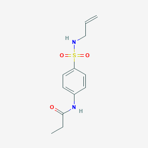 molecular formula C12H16N2O3S B501244 N-{4-[(allylamino)sulfonyl]phenyl}propanamide 