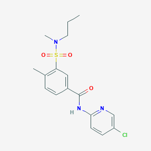 N-(5-chloropyridin-2-yl)-4-methyl-3-[methyl(propyl)sulfamoyl]benzamide