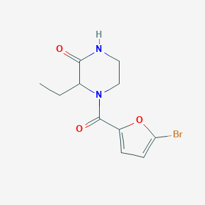 molecular formula C11H13BrN2O3 B501252 4-[(5-Bromofuran-2-yl)carbonyl]-3-ethylpiperazin-2-one 
