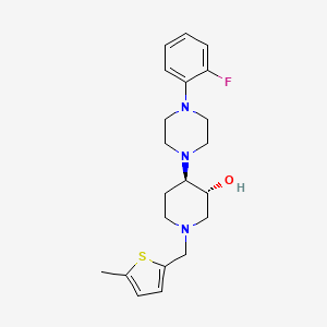 (3R,4R)-4-[4-(2-fluorophenyl)piperazin-1-yl]-1-[(5-methylthiophen-2-yl)methyl]piperidin-3-ol