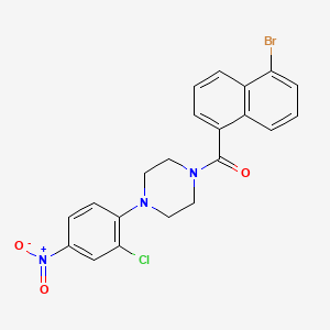 molecular formula C21H17BrClN3O3 B5012549 1-(5-bromo-1-naphthoyl)-4-(2-chloro-4-nitrophenyl)piperazine 