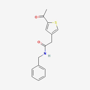 molecular formula C15H15NO2S B5012554 2-(5-acetyl-3-thienyl)-N-benzylacetamide 