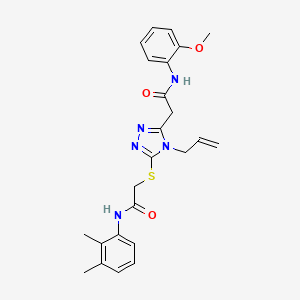 molecular formula C24H27N5O3S B5012564 2-[4-allyl-5-({2-[(2,3-dimethylphenyl)amino]-2-oxoethyl}thio)-4H-1,2,4-triazol-3-yl]-N-(2-methoxyphenyl)acetamide 