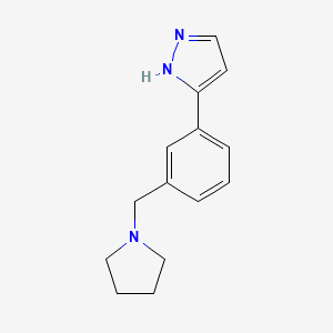 3-[3-(1-pyrrolidinylmethyl)phenyl]-1H-pyrazole trifluoroacetate